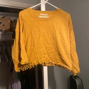 Mustard Yellow Cropped Sweater